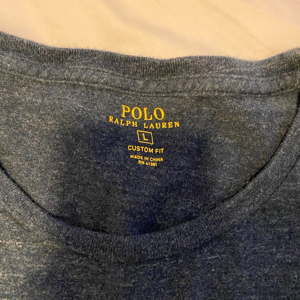Polo long sleeve t shirt gray - Picture 2 of 2